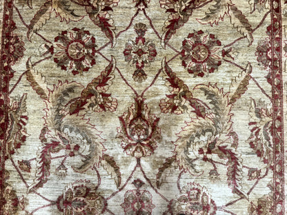 Indian Mahal Rug 7x9 Wool Handmade Area Rug