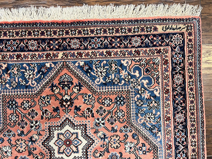 Persian Shiraz Rug 3x5 Hand Knotted Wool Vintage Carpet Geometric Tribal Design