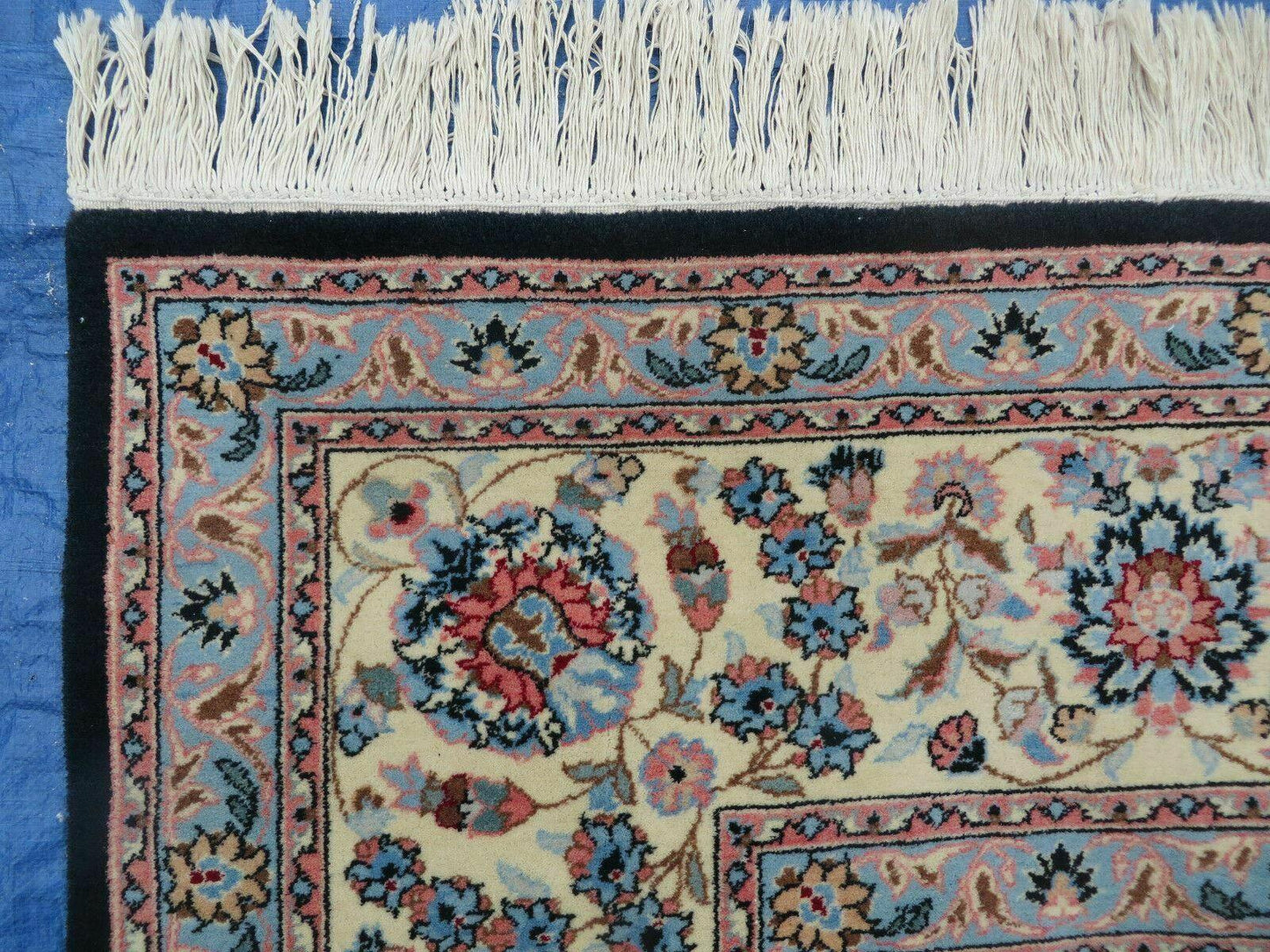 10' X 14' Vintage Handmade India Wool Hand Knotted Carpet Rug Organic Dyes Nice