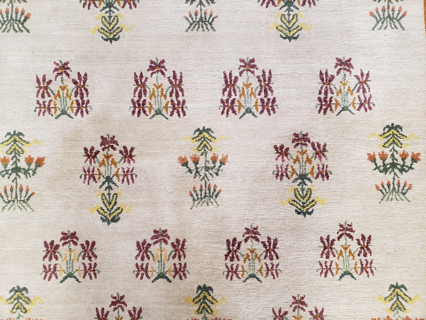 Tufenkian Tibetan Nepalese Rug Hand Knotted Wool Vintage Area Rug 5.9 By 8.6 Feet