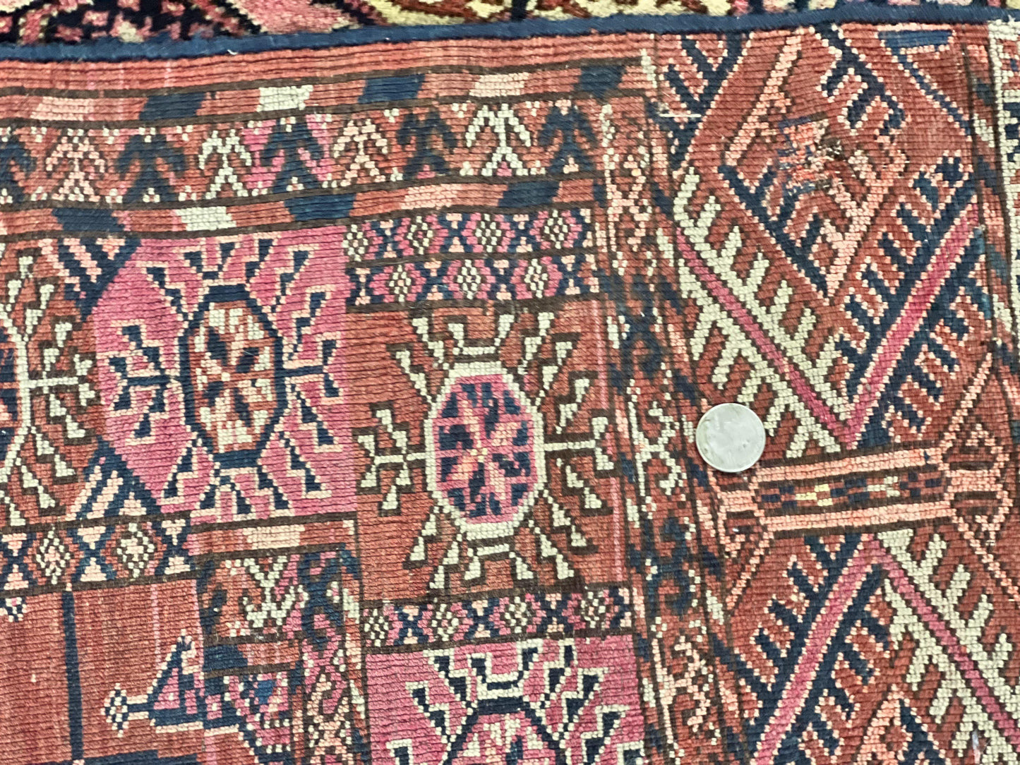 Persian Turkoman Rug 4x6 Hand Knotted Wool Bokhara Carpet