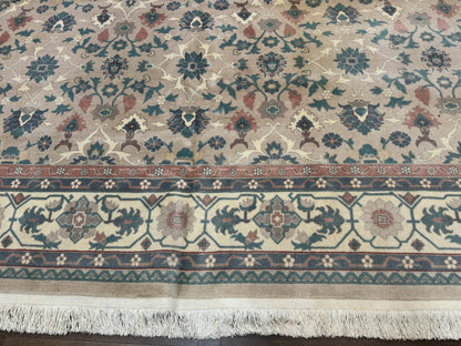 Palace Size Wool Rug 10x18, Sino Persian Kerman Rug, Oversized Hand Knotted Carpet, Light Taupe, Allover Pattern