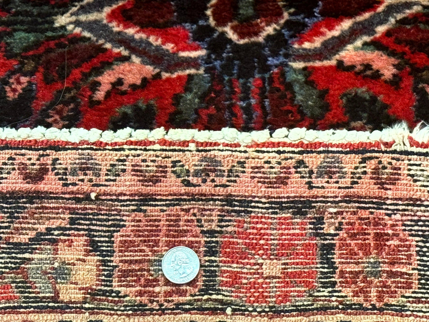 Persian Rug 3x5, Red Tribal Rug, Semi Antique, Wool Rug 3 x 5, Persian Hamadan Rug