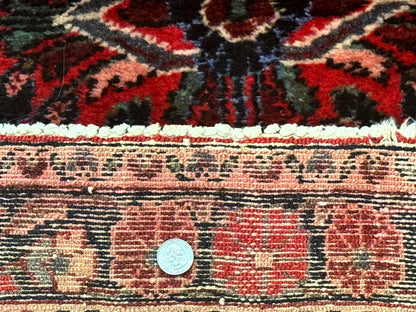 Persian Rug 3x5, Red Tribal Rug, Semi Antique, Wool Rug 3 x 5, Persian Hamadan Rug