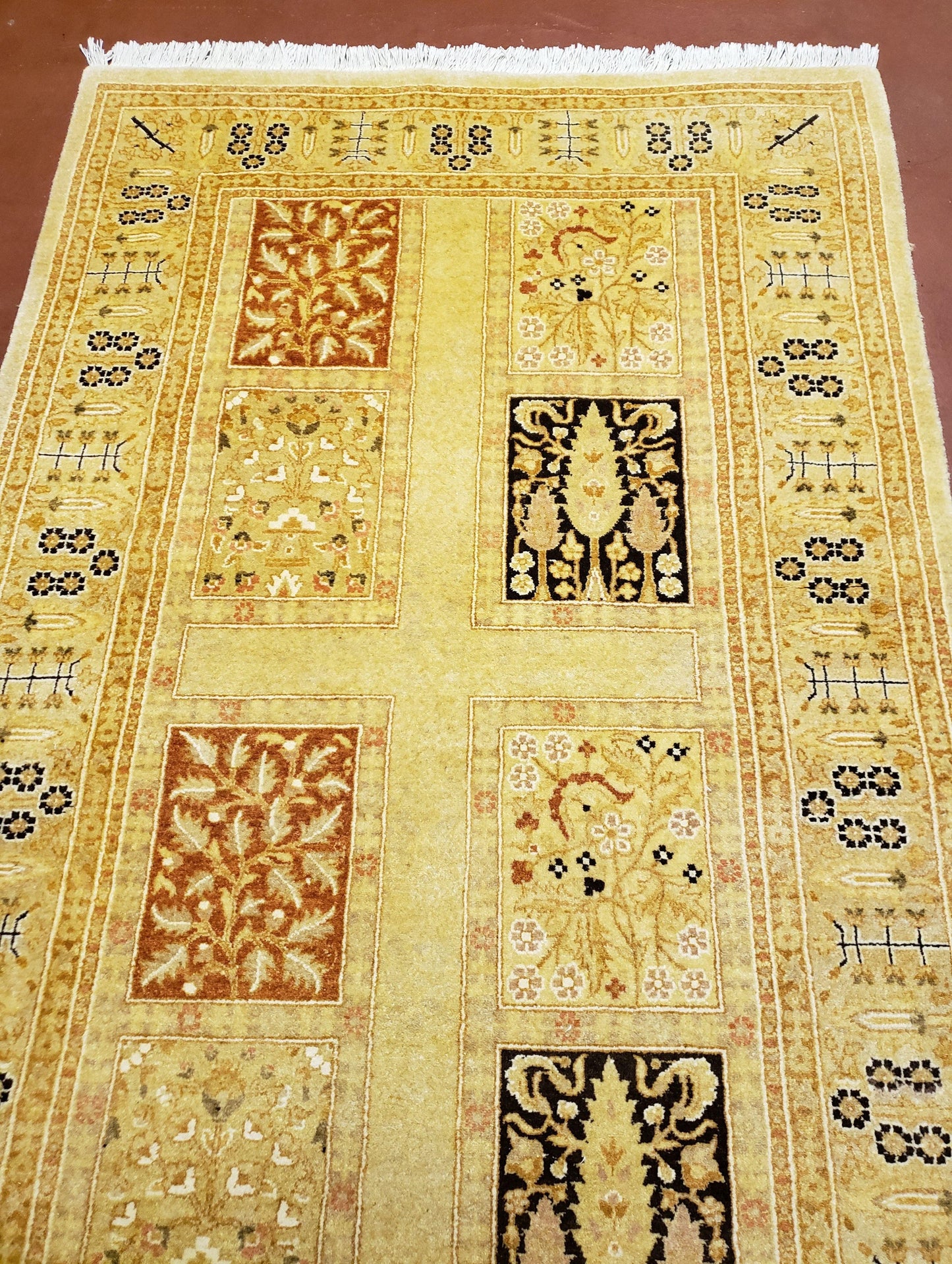 3' 2" x 12 ' 6" Pak Persian Safavieh Runner Haji Jalil Fine Runner Rug 3ft Runner 12ft Runner 13ft Runner Panel Design Runner Hand-Knotted