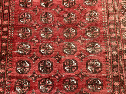 Antique Persian Turkoman Rug 5x6, Red