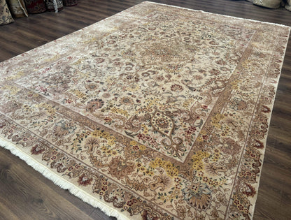 Sino Persian Rug 8x12 Wool Silk Hand Knotted Vintage Carpet