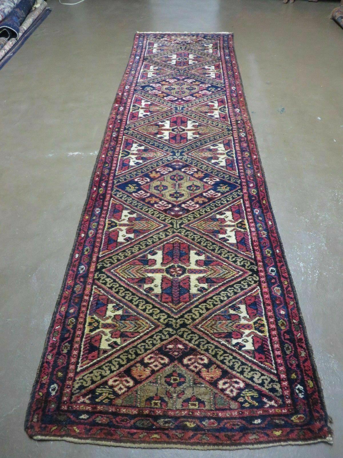 2' 6" X 9' Antique Handmade Turkish Anatolian Wool Runner Rug Nice