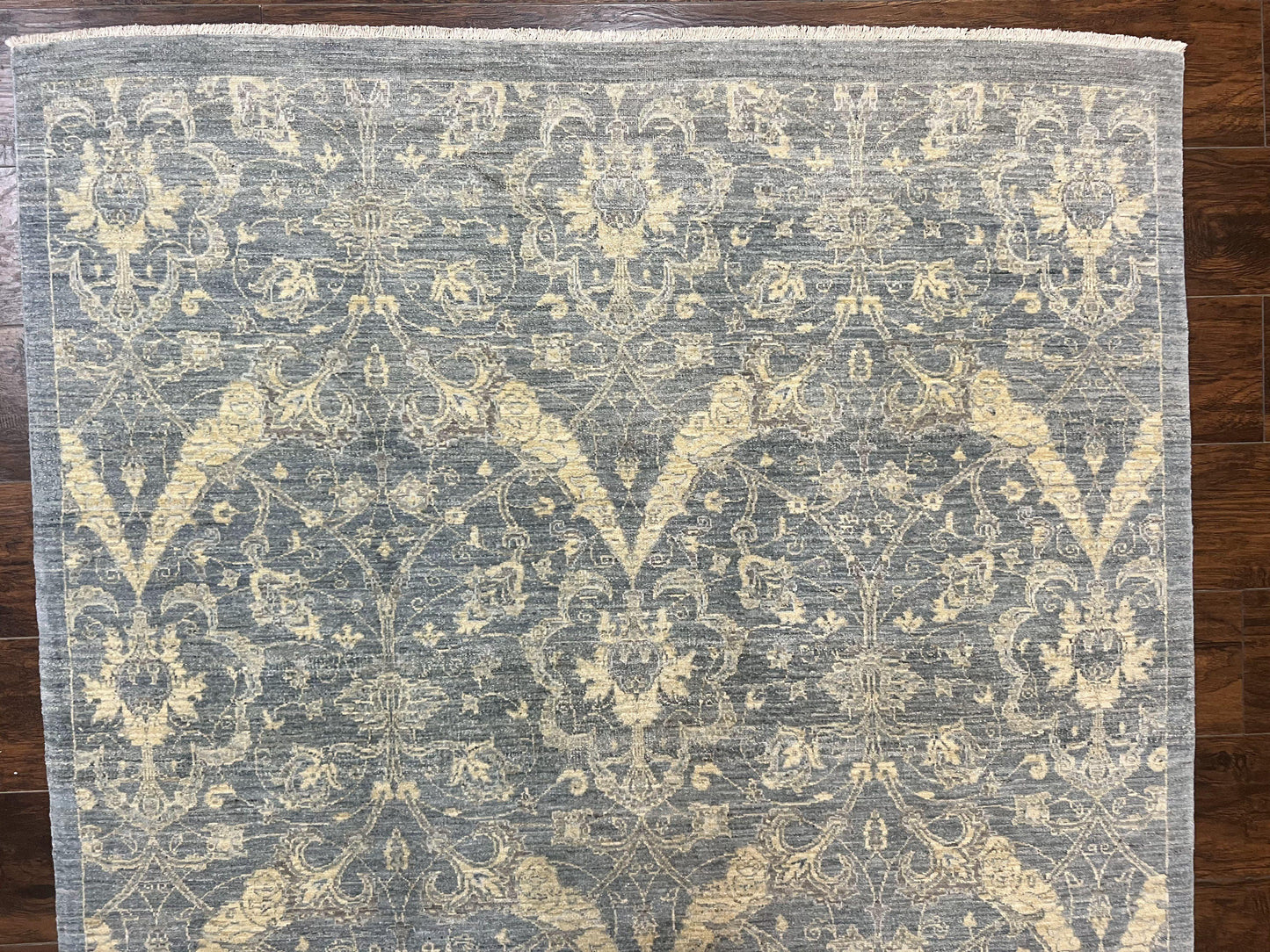 Handmade Pakistani Wool Rug 5x6.6 Floral Pattern Spanish Style Vintage Charm