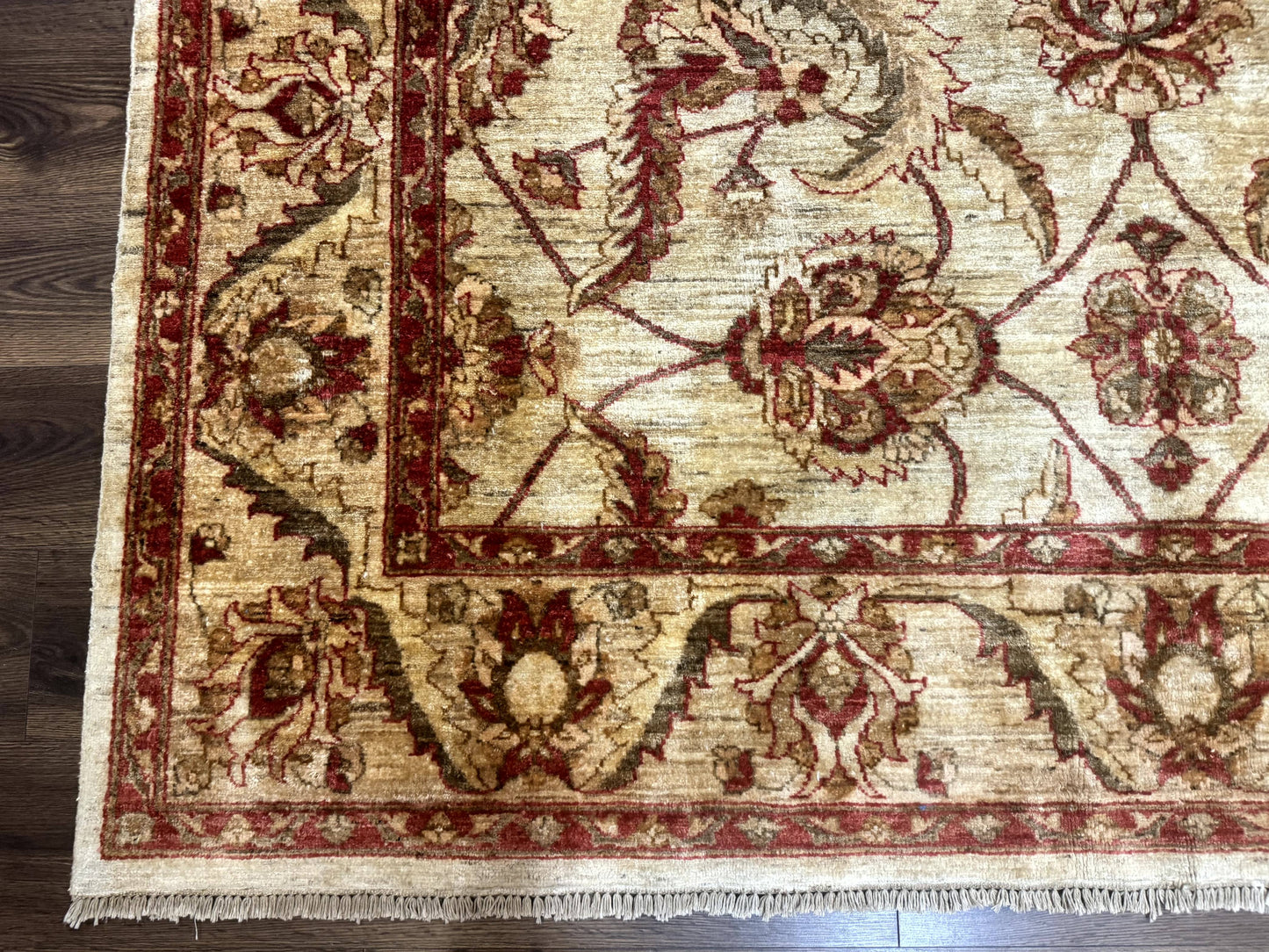 Indian Mahal Rug 7x9 Wool Handmade Area Rug