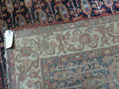 Antique Turkish Sivas Wool Rug Handwoven 4x6 Vegetable Dye Blue