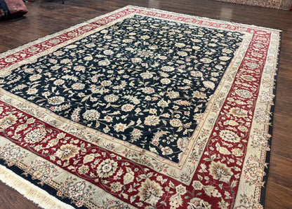 Black Pak Persian Rug 8x10, Floral Allover