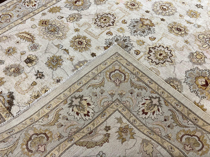 Peshawar Rug 8x10, Oushak Rug, Neutral Colors Hand Knotted Farmhouse Rug