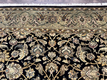 Indo Persian Rug 8x10 Handmade Wool Traditional Floral Allover Vintage