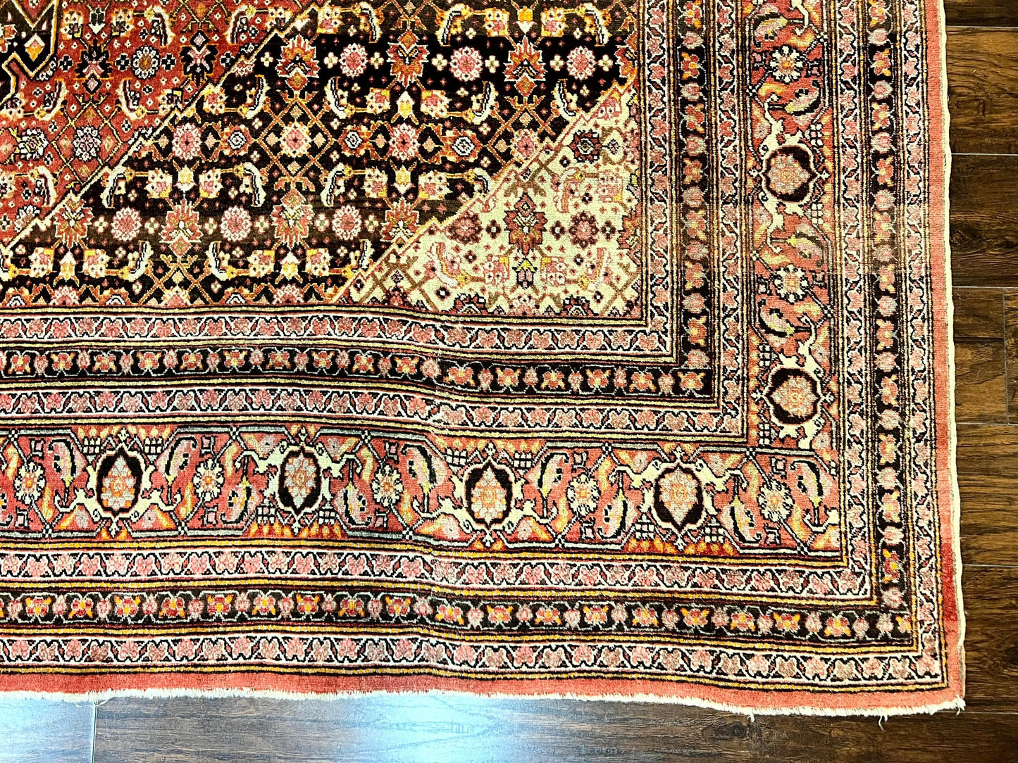 Rare Antique Persian Tabriz Rug 9x12, Red, Handmade, Wool