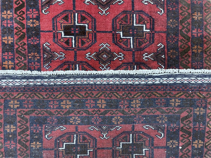 Vintage Handmade Balouchi Rug 3x5 Afghan Tribal Wool Red Beige