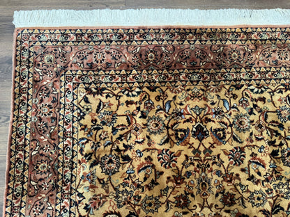 Indo Persian Rug 5x8, Light Tan/Camel, Allover Design