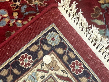 Indo Persian Sarouk Rug 10x14 Handmade Wool Carpet With Traditional Floral Design