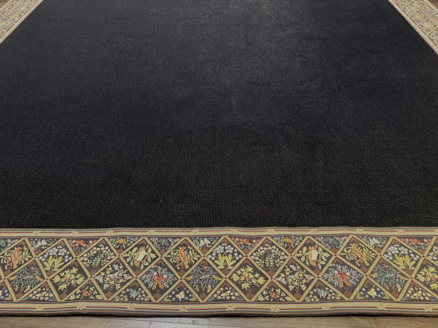 Stark Area Rug Palace Size 12x19 Black Wool Contemporary Carpet