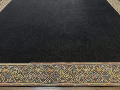 Stark Area Rug Palace Size 12x19 Black Wool Contemporary Carpet