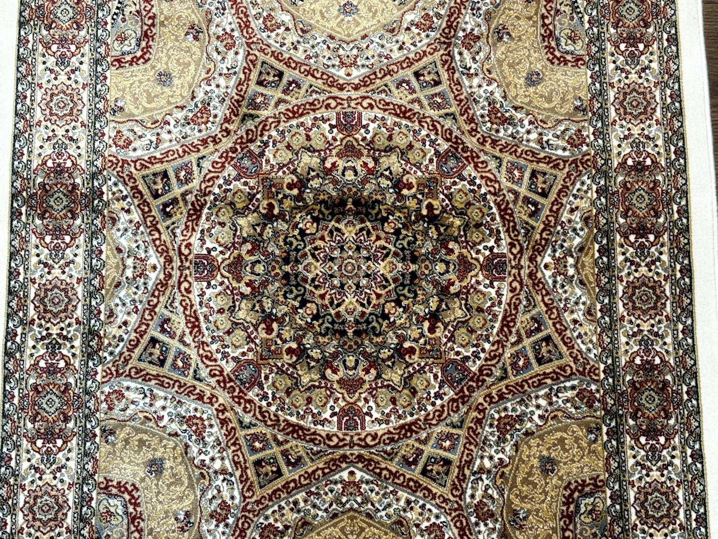 Turkish Silk Runner Rug 2.6 x 12, Hereke Mamluk Runner, Bamboo Silk, New