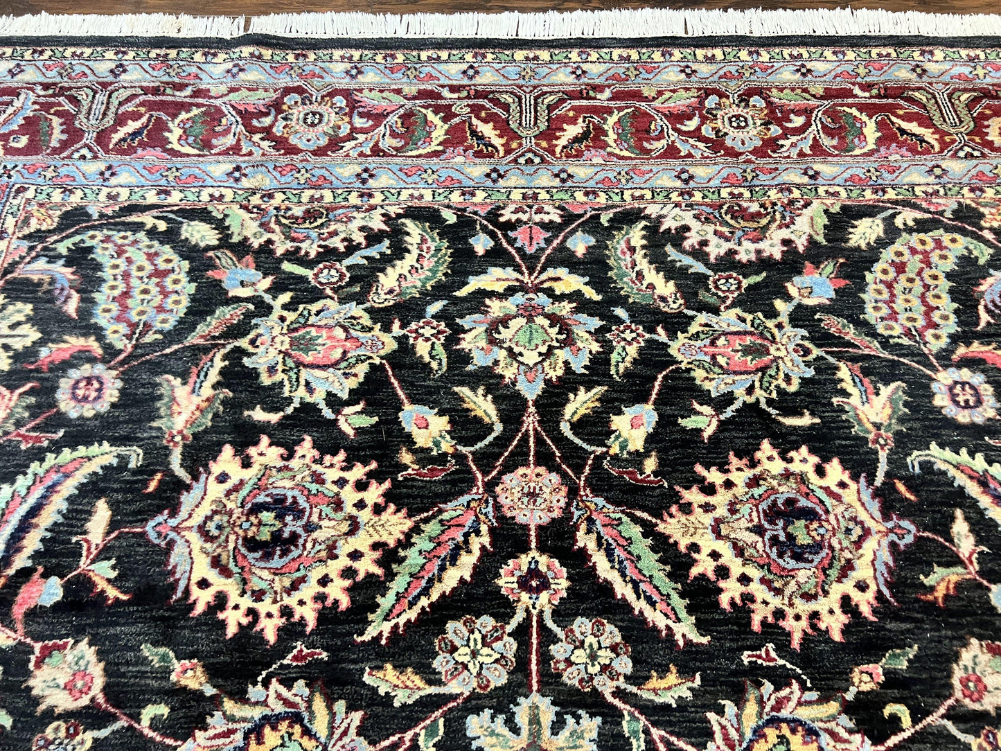 Indo Persian Rug 8x10 Hand Knotted Wool Floral Vintage Area Rug Nourison