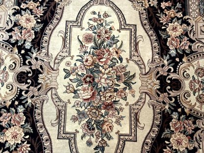 Aubusson Rug 6x9 European Design Hand Knotted Wool Fine 170 KPSI Elegant Carpet
