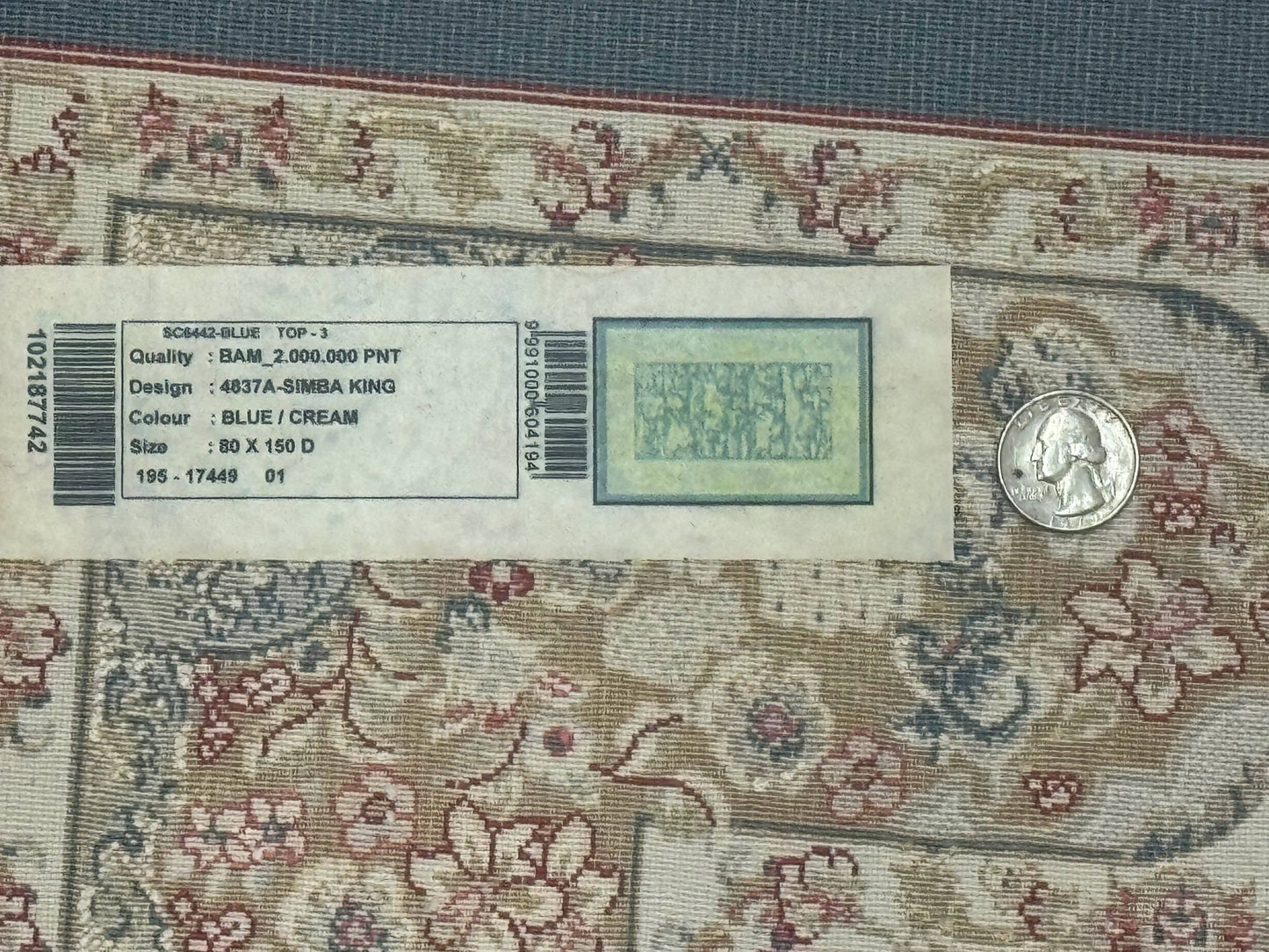 Turkish Silk Hunting Scene Rug 2.6 x 5 Feet Dark Steel Blue And Ivory Bamboo Silk Area Rug