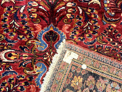 Persian Lilihan Rug 5x6 Red Floral Antique Persian Carpet