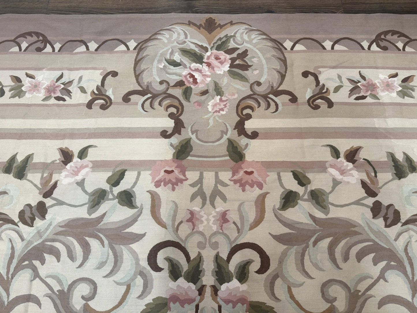 Aubusson Rug Palace Sized 13 X 20 Flatweave Oversized European Design