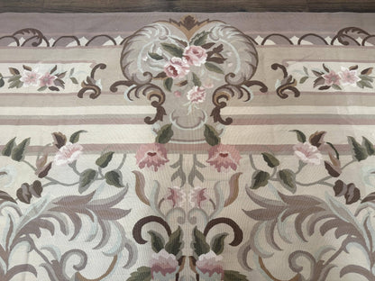 Aubusson Rug Palace Sized 13 X 20 Flatweave Oversized European Design