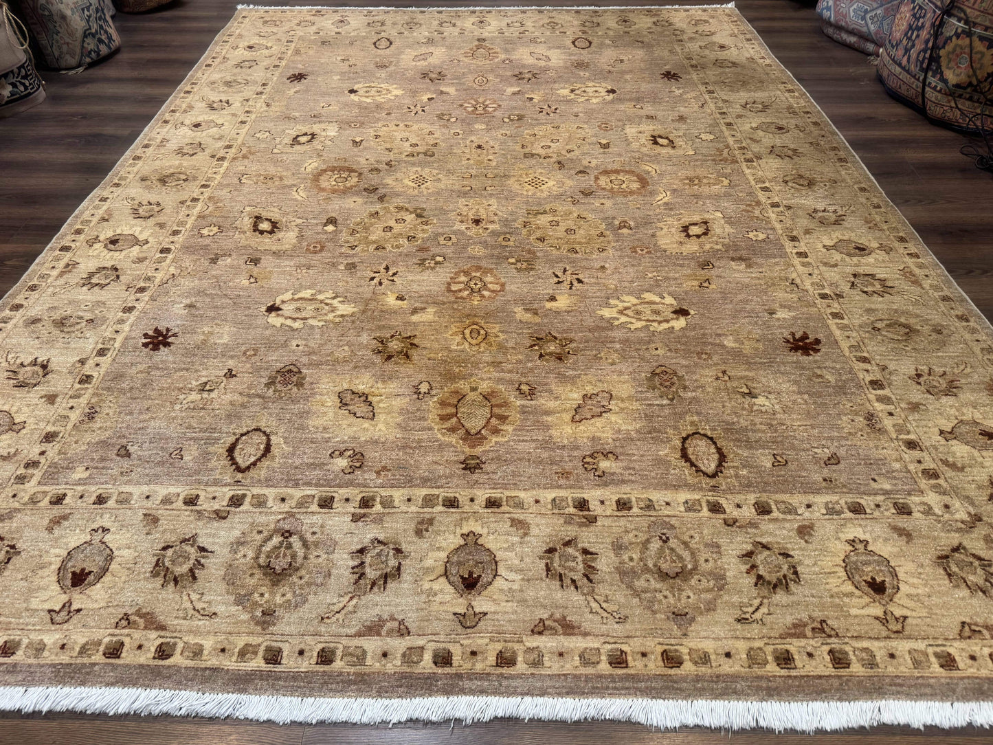 Pakistani Peshawar Rug 8x11, Indo Persian Mahal Carpet, Traditional Wool Oriental Rug