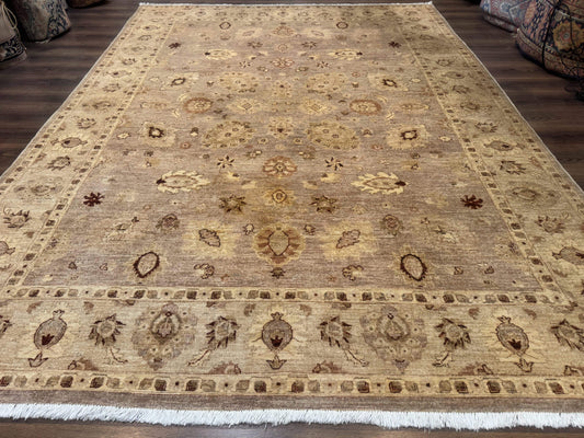 Pakistani Peshawar Rug 8x11, Indo Persian Mahal Carpet, Traditional Wool Oriental Rug