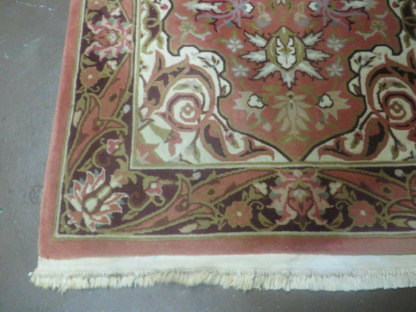Chinese Wool Rug 3x5 Vintage Handmade Oriental Carpet Floral Medallion