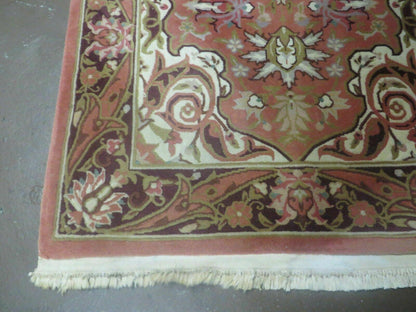 Chinese Wool Rug 3x5 Vintage Handmade Oriental Carpet Floral Medallion