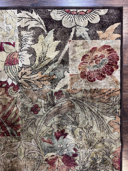 Modern Abstract Area Rug 5x7 Floral Design Multicolor Contemporary Carpet