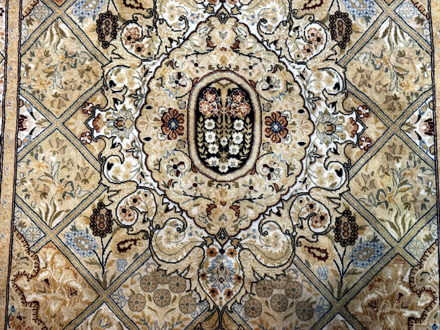 Pak Persian Rug 4x6 Hand Knotted Wool Panel Design Vintage Handmade Area Rug