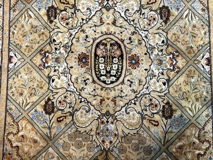 Pak Persian Rug 4x6 Hand Knotted Wool Panel Design Vintage Handmade Area Rug