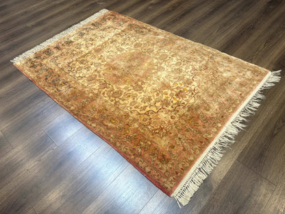 Persian Isfahan Rug 3x5 Fine 550 KPSI Kork Wool on Silk