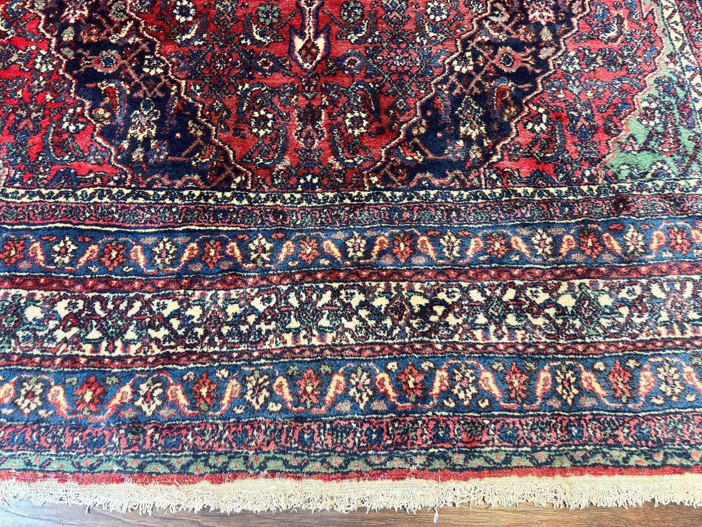 Persian Hamadan Tribal Rug 8x10 Wool Handmade Medallion Carpet