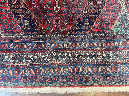 Persian Hamadan Tribal Rug 8x10 Wool Handmade Medallion Carpet