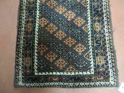 Antique Bokhara Rug Turkoman Balouchi Handmade Pakistani Wool 1920s Vintage