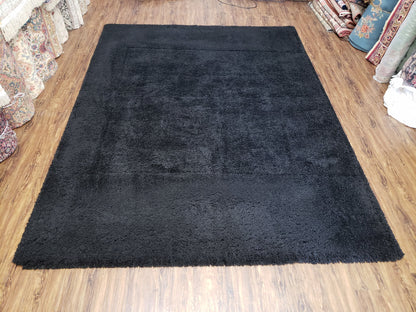 Safavieh Milan Black Shag Rug 8x10 Room Size Modern Contemporary Carpet