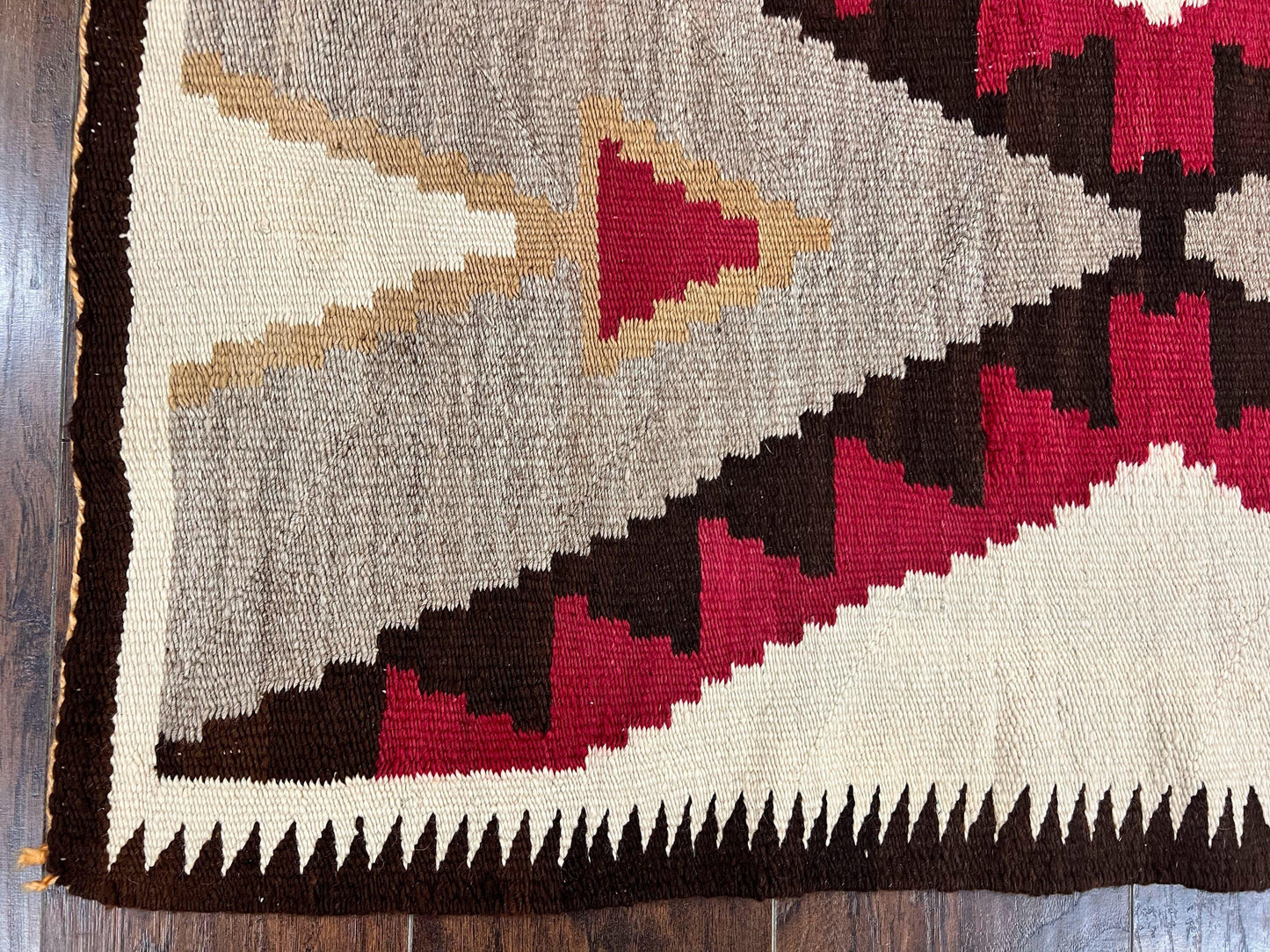 Navajo Rug 2x4 Handmade Wool Vintage Native American Textile Collectible
