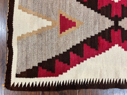 Navajo Rug 2x4 Handmade Wool Vintage Native American Textile Collectible