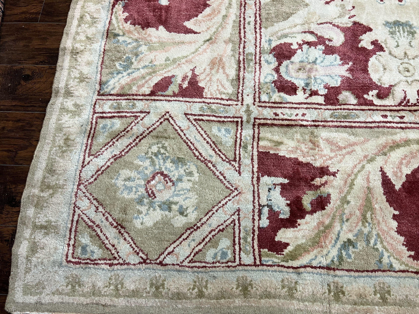 Large Egyptian Oushak Rug 12x21, Wool Handmade Vintage Carpet, Allover Pattern, Oversized 12 x 21 ft Traditional Rug