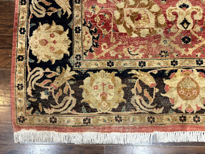 Indian Agra Rug 6x9, Allover Pattern, Traditional Wool Oriental Carpet