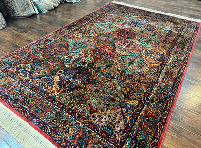Karastan Kirman Multicolor Wool Rug 5.9 x 9 Original 700 Series Panel 717