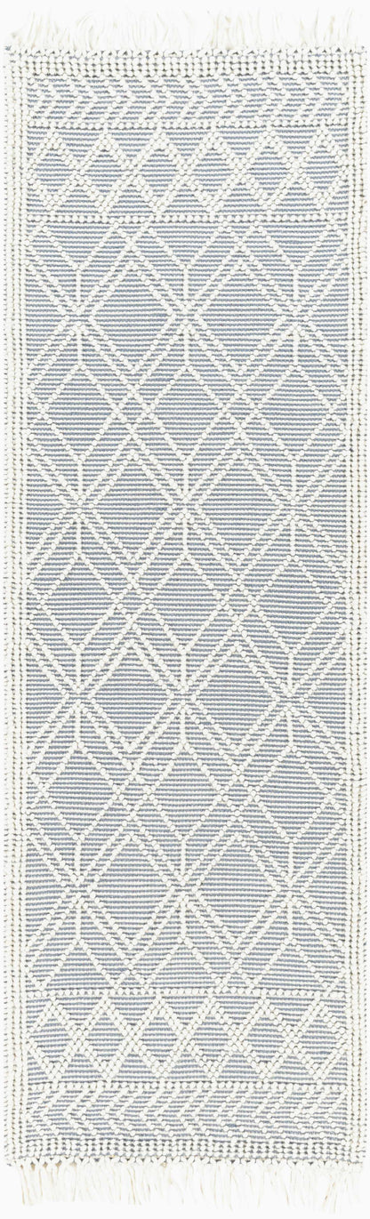 Ramsbury Denim Blue Wool Area Rug - Soft Durable Stylish Home Accent