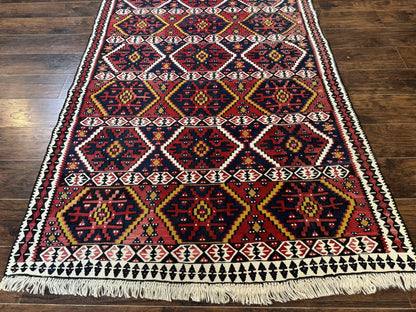 Kilim Rug 5x7 Caucasian Russian Flatweave Vintage Carpet Tribal Boho
